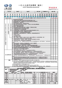 Magotan B7L定期保养项目单(2011.7)