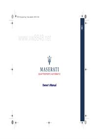 2012玛莎拉蒂车主手册Owners Manual Maserati Quattroporte MY09 GB 3ed 1