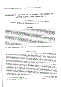 1991-Eindhoven-comparison of two methods for the design of active suspension .