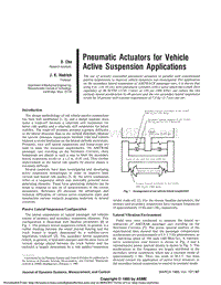 1985 by ASME-Pneumatic Actuators for Vehicle Active Suspension Applications