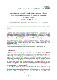 2010-Design of the hydraulic shock absorbers characteristics using relative springs deflections at general excitation of the bus wheels