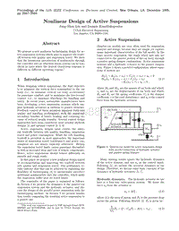 1995IEEE-nonlinear design of active suspensions