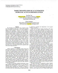 1997-Model identification of an automotive hydraulic active suspension system