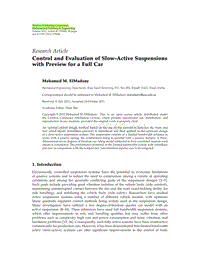 2011-Control and Evaluation of Slow-Active Suspensions with Preview for a Full Car