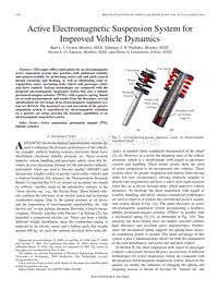 2010Active Electromagnetic Suspension System for Improved Vehicle Dynamics