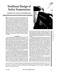 1997-IEEE-Nonlinear Design of active suspension