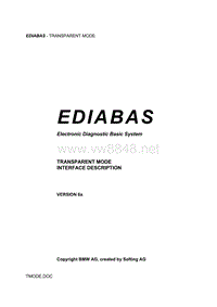 EDIABAS - TRANSPARENT MODE