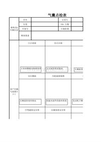 广汽丰田常用故障点检表_空气囊点检表