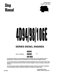 小松发动机_4D94E- 4D98E - 4D106E发动机维修手册