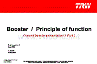 TRW_真空助力器培训 Booster Principle of function General booster presentation Part 1