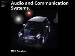 MINI R50 R52 R53 Audio and Communication Systems