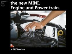 New MINI Engine and power train