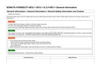 2012现代索纳塔混合动力SONATAHYBRID（YFHEV）G2.4HEV维修手册