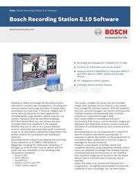 博世安保系统_Bosch Recording Station 8.10 Software