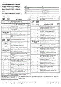 Generic vehicle maintenance check sheet - issue 1 aug 2011 X 19 Drilled duplex B&W
